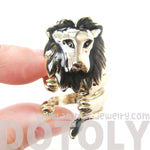 Adjustable Lion Animal Wrap Around Ring in Shiny Gold | DOTOLY | DOTOLY