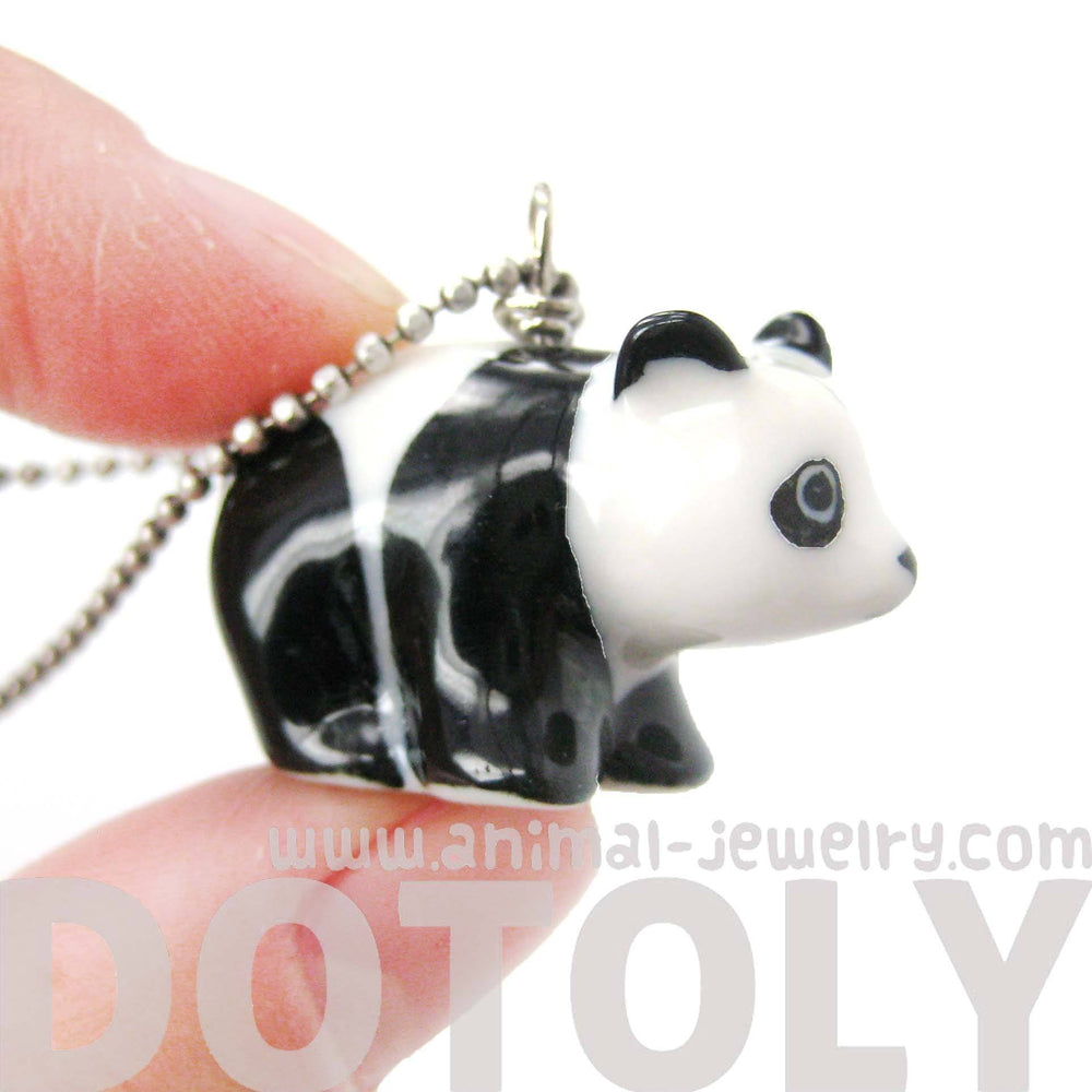 Adorable Baby Panda Bear Porcelain Ceramic Animal Pendant Necklace | Handmade | DOTOLY