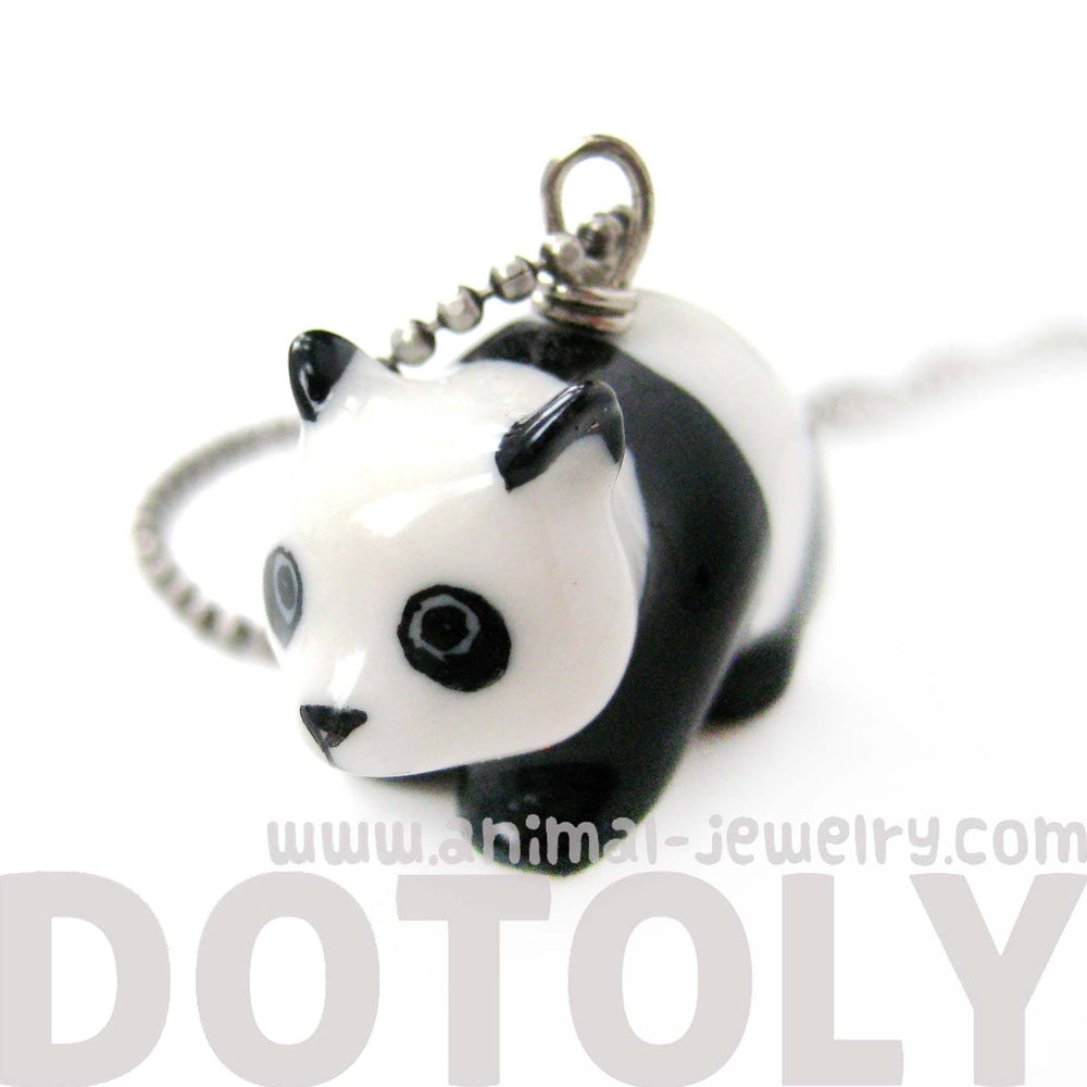 Adorable Baby Panda Bear Porcelain Ceramic Animal Pendant Necklace | Handmade | DOTOLY