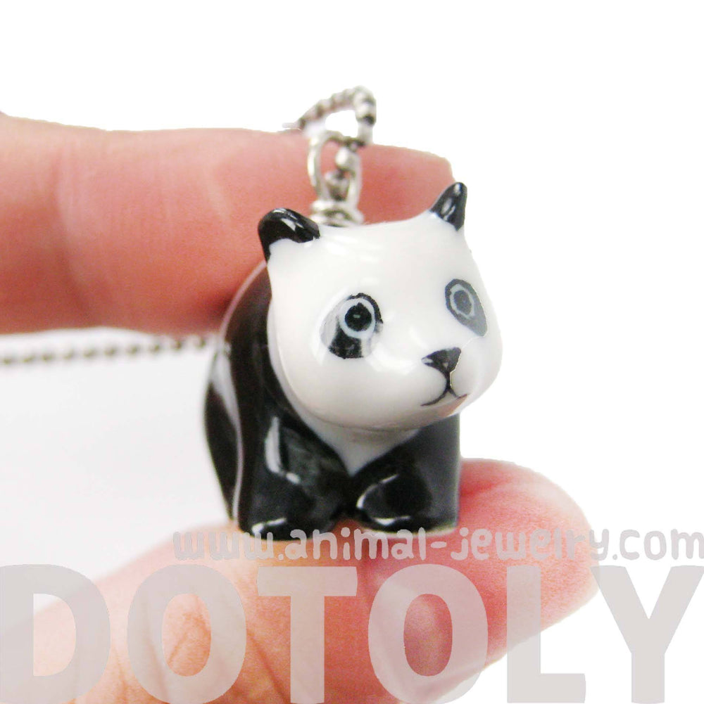 Adorable Baby Panda Bear Porcelain Ceramic Animal Pendant Necklace | Handmade | DOTOLY