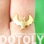 Adorable Bat Shaped Animal Themed Ring in Gold Size 6 | DOTOLY | DOTOLY