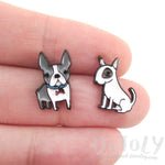 Adorable Boston Terrier and Bull Terrier Shaped Stud Earrings | Animal Jewelry | DOTOLY