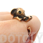 Adorable Elephant Shaped Animal Wrap Ring in Copper | US Sizes 7 to 9 | DOTOLY