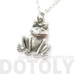 Adorable Frog With A Bow Shaped Animal Charm Necklace | MADE IN USA | DOTOLY