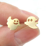 Adorable Ghost Shaped Stud Earrings in Gold | Allergy Free | DOTOLY