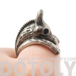 Adorable Giraffe Shaped Animal Wrap Ring in Silver | US Sizes 7 to 9 | DOTOLY