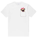 Adorable Girl Pug Puppy in Your Pocket Graphic Print T-Shirt | DOTOLY | DOTOLY