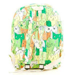 Adorable Kitty Cat All Over Print Gym Rucksack Backpack in Green or Grey | DOTOLY