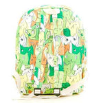Adorable Kitty Cat All Over Print Gym Rucksack Backpack in Green or Grey | DOTOLY