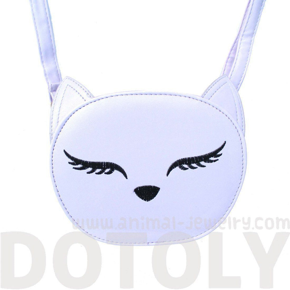 Adorable Kitty Cat Face Shaped Cross Body Bag for Women in Purple | DOTOLY