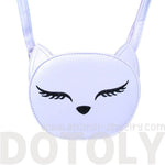 Adorable Kitty Cat Face Shaped Cross Body Bag for Women in Purple | DOTOLY