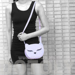 Adorable Kitty Cat Face Shaped Cross Body Bag for Women in Purple | DOTOLY