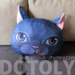 Adorable Kitty Cat With Tongue Sticking Out Face Shaped Cushion Pillow | DOTOLY