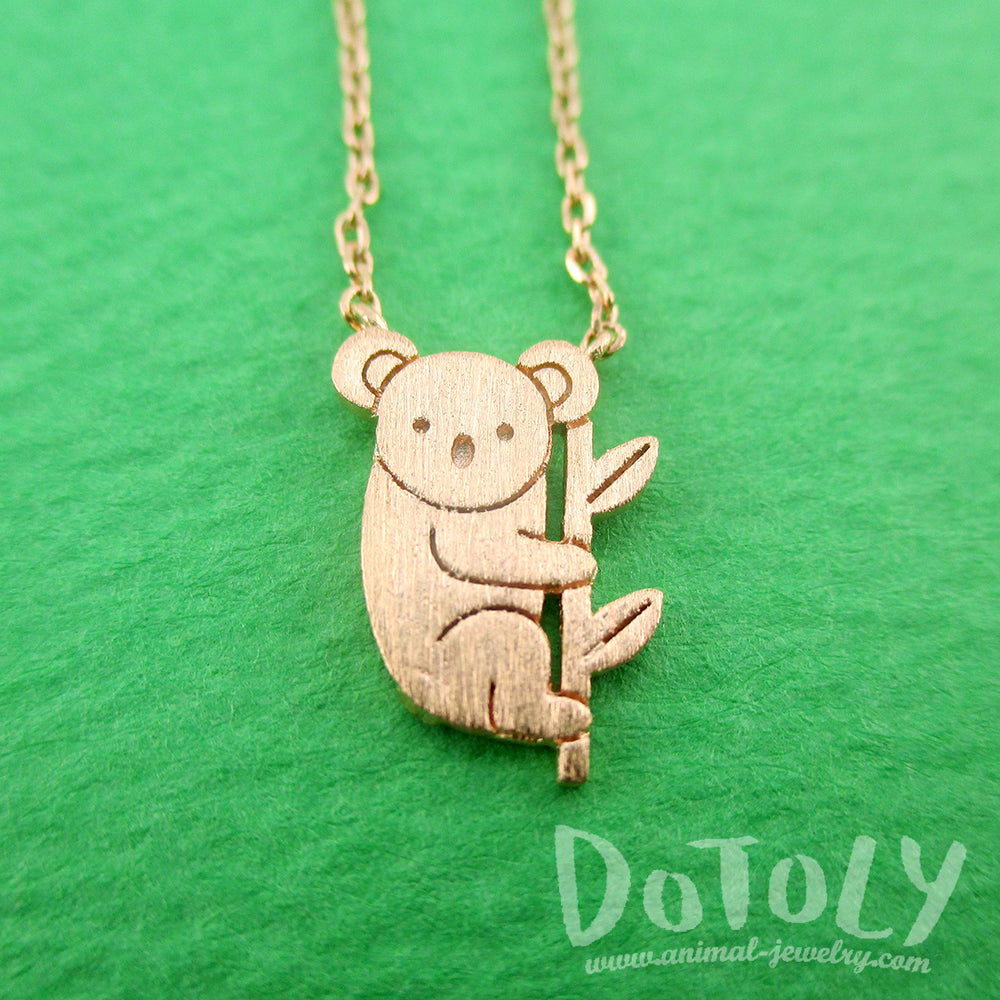 Adorable Koala Bear Shaped Silhouette Charm Necklace | Animal Jewelry