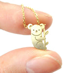 Adorable Koala Bear Shaped Silhouette Charm Necklace in Gold | Animal Jewelry | DOTOLY