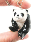 Adorable Panda Bear Porcelain Ceramic Animal Pendant Necklace | Handmade | DOTOLY