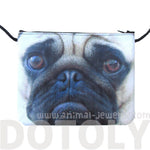 Adorable Pug Puppy Dog Face Print Rectangular Shaped Cross Body Bag | Gifts for Dog Lovers | DOTOLY