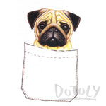 Adorable Pug Puppy in Your Pocket Graphic Print T-Shirt | DOTOLY | DOTOLY