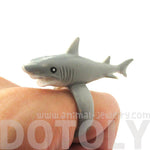 Adorable Shark Figurine Shaped Animal Wrap Ring for Kids | US Size 4 to size 6 | DOTOLY