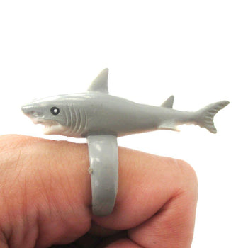 Adorable Shark Figurine Shaped Animal Wrap Ring for Kids | US Size 4 to size 6 | DOTOLY