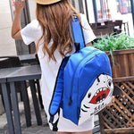 Adorable Shark Sea Monster Shaped Gym Rucksack Backpack in Blue | Shark Week | DOTOLY