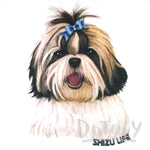 Adorable Shih Tzu Puppy Face Graphic Print T-Shirt in White | DOTOLY | DOTOLY