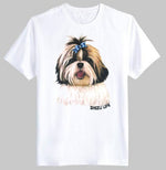 Adorable Shih Tzu Puppy Face Graphic Print T-Shirt in White | DOTOLY | DOTOLY