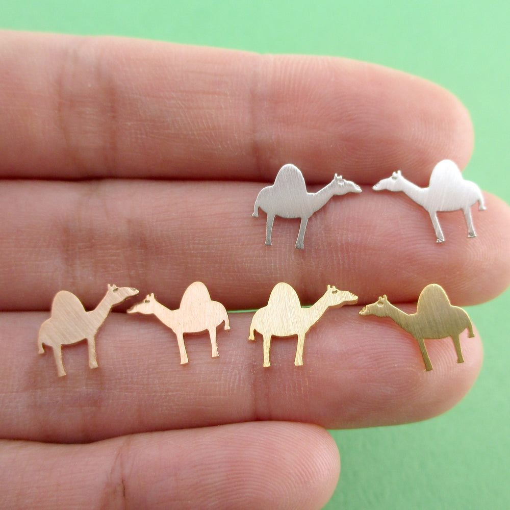 Adorable Sleepy Dromedary Camel Shaped Allergy Free Stud Earrings by DOTOLY