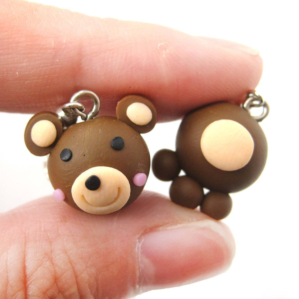 Adorable Teddy Bear Themed Polymer Clay Dangle Earrings | DOTOLY | DOTOLY