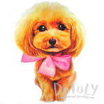 Adorable Toy Poodle Puppy Face Graphic Print T-Shirt in White | DOTOLY | DOTOLY