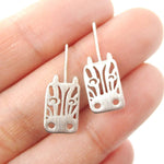 Adorable Zebra Face Shaped Stud Earrings in Silver | Animal Jewelry | DOTOLY
