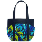 Colorful Tropical Bird Toucan Macaw Parrot Pattern Large Shoulder Tote Bag with Pockets