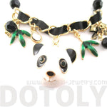 Animal Themed Panda Bear and Bamboo Charm Bracelet | DOTOLY | DOTOLY