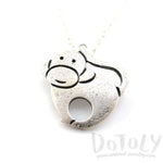 Animal Themed Simple Monkey Pendant Necklace in Silver | DOTOLY | DOTOLY