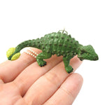 Armored Dinosaur Euoplocephalus Shaped Pendant Necklace in Green | Animal Jewelry | DOTOLY