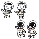 Astronaut Cat in a Space Suit Space Themed Two Part Dangle Earrings