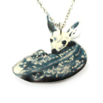 Baby Bambi Deer Doe Animal Shaped Acrylic Illustrated Pendant Necklace | DOTOLY | DOTOLY