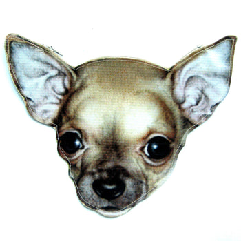 Baby Chihuahua Puppy Dog Head Shaped Vinyl Animal Themed Clutch Bag | DOTOLY | DOTOLY