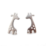 Baby Spotted Giraffe Silhouette Animal Shaped Stud Earrings | Allergy Free | DOTOLY