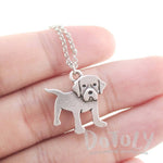 Beagle Puppy Dog Breed Shaped Charm Necklace in Silver | DOTOLY