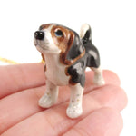 Beagle Puppy Dog Porcelain Hand Painted Ceramic Animal Pendant Necklace | Handmade | DOTOLY