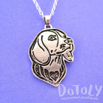 Beagle Puppy Dog Portrait Pendant Necklace in Silver | Animal Jewelry | DOTOLY