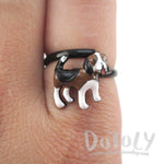 Beagle Puppy Shaped Pets Inspired Adjustable Ring | Animal Jewelry