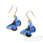 Beautiful Blue Morpho Butterfly Shaped Dangle Earrings | DOTOLY | DOTOLY