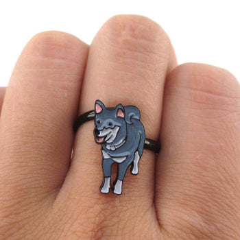 Belgain Malinois Shaped Dog Inspired Adjustable Ring | Animal Jewelry