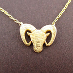 Bighorn Goat Sheep with Horns Shaped Animal Charm Necklace in Gold | DOTOLY | DOTOLY