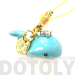 Blue Whale Shaped Animal Pendant Necklace | Limited Edition Animal Jewelry | DOTOLY