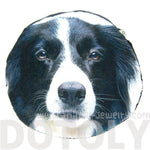 Border Collie Puppy Dog Face Shaped Soft Fabric Zipper Coin Purse Make Up Bag | DOTOLY