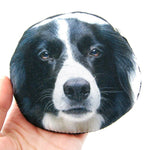 Border Collie Puppy Dog Face Shaped Soft Fabric Zipper Coin Purse Make Up Bag | DOTOLY