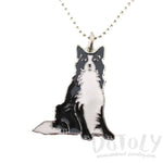 Border Collie Puppy Dog Shaped Animal Pendant Necklace | DOTOLY | DOTOLY